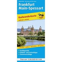 Radwanderkarte Frankfurt - Main - Spessart: mit Ausflugszielen, Einkehr- & Freizeittipps, wetterfest, reißfest, abwischbar, GPS-genau. 1:100000