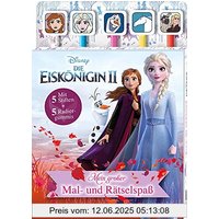 Disney Die Eiskönigin 2: Mein großer Mal- und Rätselspaß: Rätselblock mit 5 Stiften und 5 Radiergummis