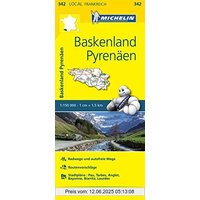 Michelin Baskenland - Pyrenäen: Straßen- und Tourismuskarte 1:150.000 (MICHELIN Localkarten)