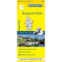 Michelin Burgund West: Straßen- und Tourismuskarte 1:150.000 (MICHELIN Localkarten)