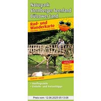 Rad- und Wanderkarte Naturpark Sternberger Seenland, Bützower Land / Wasserwanderkarte Flusslandschaft Warnow u. Mildenitz:Mit Ausflugszielen, Ein- u. ... reißfest, abwischbar, GPS-genau. 1:60000