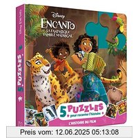 ENCANTO, LA FANTASTIQUE FAMILLE MADRIGAL - Mon Petit Livre Puzzle - 5 Puzzles 9 Pièces - Disney: L'histoire du film