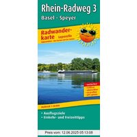 Radwanderkarte Leporello Rhein-Radweg 3, Basel - Speyer: Mit Ausflugszielen, Einkehr- & Freizeittipps, wetterfest, reißfest, abwischbar, GPS-genau. ... wetterfest, reissfest, abwischbar, GPS-genau