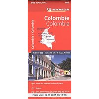 Michelin Kolombien: Straßen- und Tourismuskarte 1:1.500.000 (MICHELIN Nationalkarten)