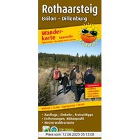 Wanderkarte Rothaarsteig: mit Ausflugszielen, Einkehr- & Freizeittipps, wetterfest, reissfest, abwischbar, GPS-genau. 1:25000 (Zugangswege 1:50000): ... GPS-genau, wetterfest, reissfest, abwischbar
