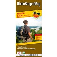 Wanderkarte Leporello RheinBurgenWeg: Mit Ausflugszielen, Einkehr- & Freizeittipps, wetterfest, reißfest, abwischbar, GPS-genau. 1:25000