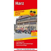 Motorradkarte Harz: Mit Ausflugszielen, Einkehr- & Freizeittipps und Tourenvorschlägen, wetterfest, reissfest, abwischbar, GPS-genau. 1:150000