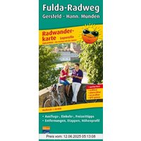 Radwanderkarte Fulda-Radweg, Gersfeld - Hann. Münden: Mit Ausflugszielen, Einkehr- und Freizeittipps, reissfest, wetterfest, abwischbar, GPS-genau. ... beschriftbar und wieder abwischbar
