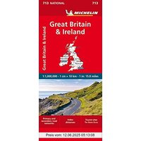 Michelin Großbritannien / Irland: Straßen- und Tourismuskarte 1: 1 000 000 (MICHELIN Nationalkarten)