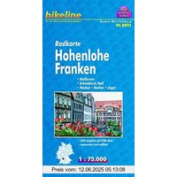 Bikeline Radkarte: Hohenlohe Franken, Heilbronn - Schwäbisch Hall - Neckar - Kocher - Jagst, RK-BW02. 1 : 75.000, wasserfest/reißfest, GPS-tauglich mit UTM-Netz