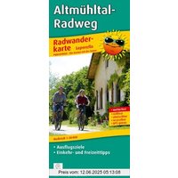 Radwanderkarte Altmühltal-Radweg: Mit Ausflugszielen, Einkehr- & Freizeittipps, wetterfest, reißfest, abwischbar, GPS-genau. 1:50000: Rothenburg ... mit Ausflugszielen, Einkehr- & Freizeittipps