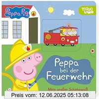 Peppa Pig: Peppa bei der Feuerwehr: Mein großer Schiebespaß: Pappbilderbuch mit Schieb- und Ziehelementen