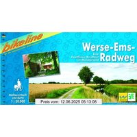Werse-Ems Radweg: Eine Zweiflüsse-Rundtour im Münsterland, 1:50 000, wetterfest und reißfest, wetterfest/reißfest