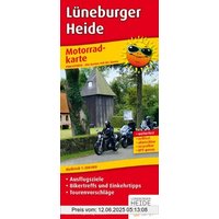 Motorradkarte Lüneburger Heide: Mit Ausflugszielen, Einkehr- & Freizeittipps, reissfest, wetterfest, abwischbar, GPS-genau. 1:200000: Mit ... beschriftbar und wieder abwischbar