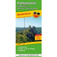 Wanderkarte Pottenstein, Gößweinstein - Ahorntal - Waischenfeld: Mit Ausflugszielen, Einkehr- & Freizeittipps, wetterfest, reissfest, abwischbar, GPS-genau. Mit Stadtplan Pottenstein
