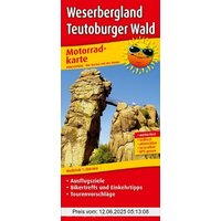 Motorradkarte Weserbergland - Teutoburger Wald: Mit Ausflugszielen, Einkehr- & Freizeittipps und Tourenvorschlägen, wetterfest, reissfest, abwischbar, ... Wetterfest, reissfest, abwischbar, GPS-genau