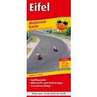 Motorradkarte Eifel: Mit Tourenvorschlägen, Ausflugszielen, Einkehr- und Freizeittipps, reissfest, wetterfest, GPS-genau, 1:200000: Mit ... wetterfest, reissfest, abwischbar, GPS-genau