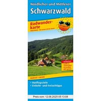 Radwanderkarte Nördlicher und Mittlerer Schwarzwald: Mit Ausflugszielen, Einkehr- und Freizeittipps, reissfest, wetterfest, abwischbar. 1:100000: Mit ... beschriftbar und wieder abwischbar