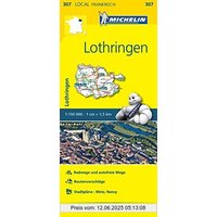 Michelin Lothringen: Straßen- und Tourismuskarte 1:150.000 (MICHELIN Localkarten)
