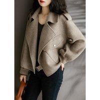 Hepburn Style Woolen Suit British Style Autumn Winter Stylish All match Loose French Short Jacket