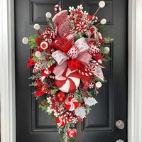 Christmas Inverted Tree Christmas Door Hanging Christmas Candy Inverted Tree Wall Decoration