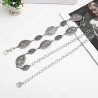 Metal Belts Waist Chains Oval Accessories Jeans Suits Skirts Bohemian National Fashion.