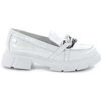 Damskie mokasyny białe loafersy GOE JJ2N4187