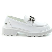 Damskie mokasyny białe loafersy GOE LL2N4038 "ostatnie pary"