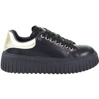 Damskie skórzane sneakersy czarne GOE SS2N4022