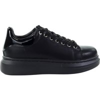 Damskie skórzane sneakersy czarne GOE TT2N4003