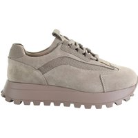 Damskie skórzane sneakersy beżowe GOE UU2N4900