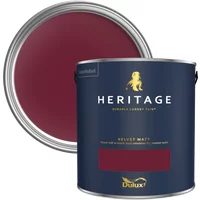 Dulux Heritage Velvet Matt Paint 125ml, Florentine Red, High Quality Matt Emulsion Paint