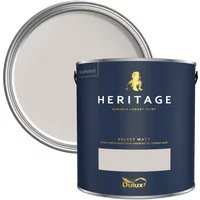 Dulux Heritage Velvet Matt Paint 125ml, Quartz Grey, High Quality Matt Emulsion Paint