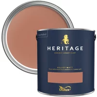 Dulux Heritage Velvet Matt Paint 2.5L, Red Sand, High Quality Matt Emulsion Paint