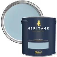 Dulux Heritage Velvet Matt Paint 2.5L, Light Teal, High Quality Matt Emulsion Paint