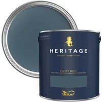 Dulux Heritage Velvet Matt Paint 1L, Midnight Teal, High Quality Matt Emulsion Paint