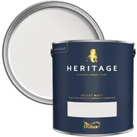 Dulux Heritage Velvet Matt Paint 1L, Wishbone White, High Quality Matt Emulsion Paint