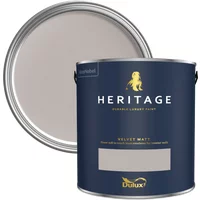 Dulux Heritage Velvet Matt Paint 5L, Pebble Grey, Luxury Durable Matt Emulsion