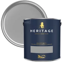 Dulux Heritage Velvet Matt Paint 5L, Pewter Plate, Luxury Durable Matt Emulsion