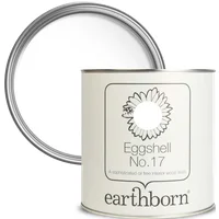 Earthborn Eggshell No. 17 Paint, White 750ml | Eco-Friendly, Low-VOC, Durable Paint, Silk Finish