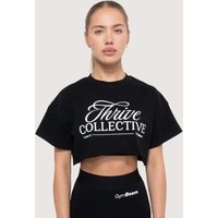 GymBeam Thrive Cropped T-Shirt für Frauen in Black L