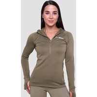 GymBeam Pulse Lauf-Sweatshirt für Frauen mit halbem Reißverschluss in Vetiver XL