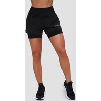 GymBeam Pulse 2in1-Laufshorts für Frauen in Black L