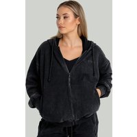 STRIX Hoodie für Frauen mit Reißverschluss in Washed Black S