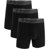 Under Armour Męskie bokserki Cotton M Perf 6in 3pack Black S
