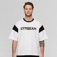 GymBeam Koszulka Varsity Premium Heavyweight White M