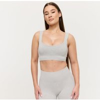 GymBeam Bezszwowy biustonosz sportowy Lift Grey M