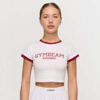 GymBeam Damska koszulka Varsity White M
