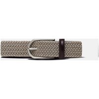 Hawes & Curtis Taupe Plaited Belt | Plain | Men's