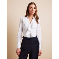 & Fitted Open Frill Collar Shirt